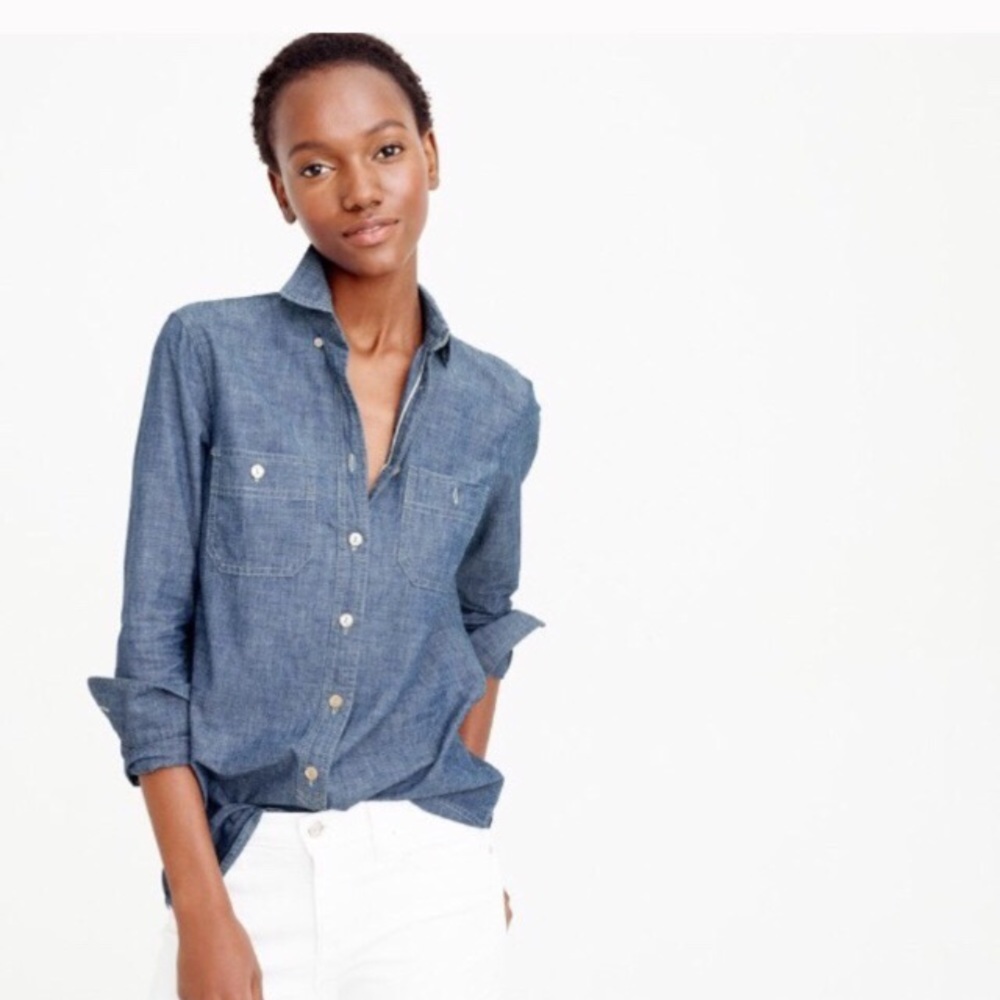 J.Crew Perfect Shirt in Chambray